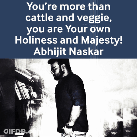 Black And White Photo Of Man You're More Than Cattle And Veggie You Are Your Own Holiness GIF