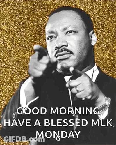 Black And White Photo Of Martin Luther King Jr. Pointing GIF