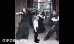 Black And White Photo Of People Dancing In Room GIF