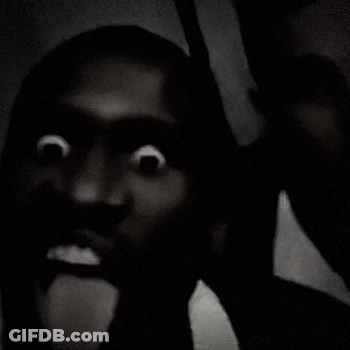 Black And White Photo Of Person Face Blurred Background GIF