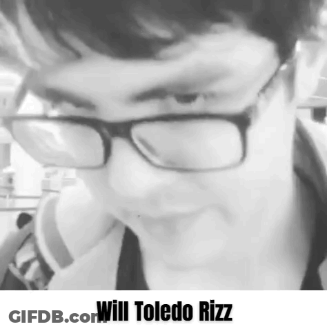 Black And White Photo Of Person With Glasses Will Toledo Rizz GIF