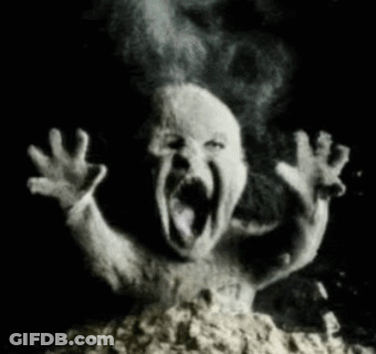 Black And White Photo Of Person With Mouth Open GIF