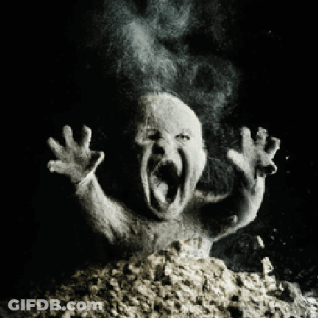 Black And White Photo Of Screaming Baby GIF