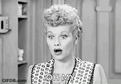 Black And White Photo Of Surprised Woman GIF