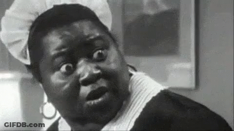 Black And White Photo Of Woman In Chef Hat Surprised GIF