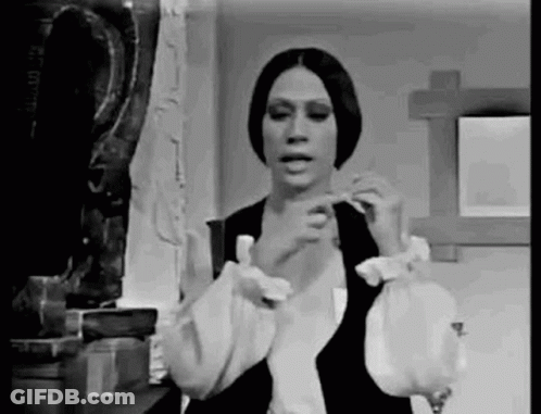 Black And White Photo Of Woman In Room GIF