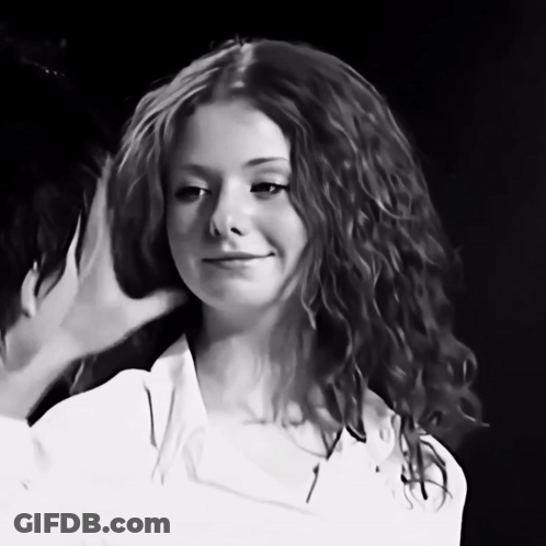 Black And White Photo Of Woman's Face GIF