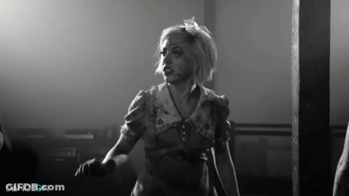 Black And White Photo Of Woman Saying Dance GIF