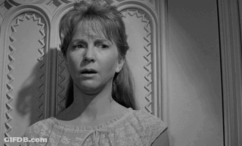Black And White Photo Of Woman Saying You Big Baby GIF