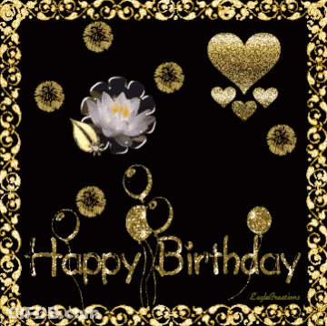 Black And White Photo Of Woman Singing Happy Birthday GIF