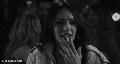 Black And White Photo Of Woman With Cigarette GIF