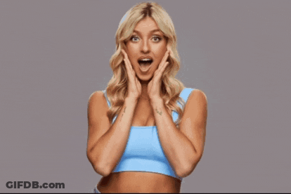 Black And White Photo Of Woman With Mouth Open And Hands On Face GIF