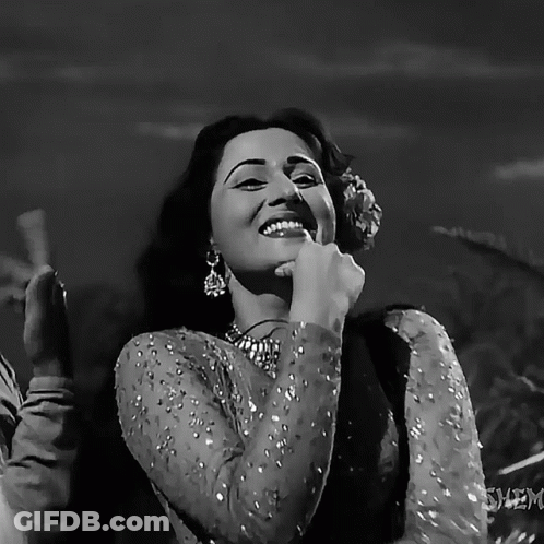 Black And White Photo Of Woman With Shyam GIF