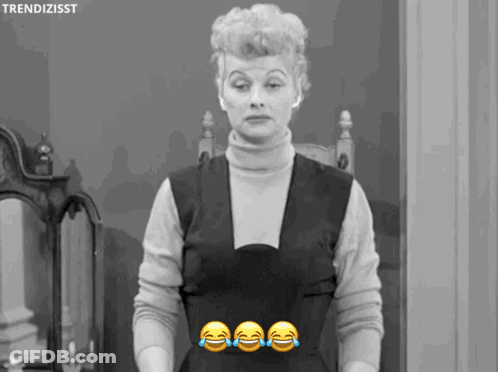 Black And White Photo Of Woman With Three Smileys GIF