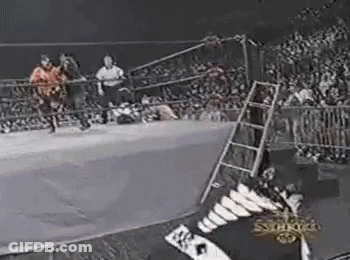 Black And White Photo Of Wrestling Match GIF