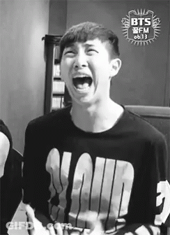 Black And White Photo Of Young Man With Mouth Open GIF