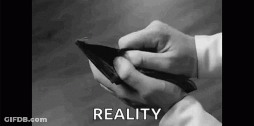 Black And White Photo Person Holding Empty Wallet GIF