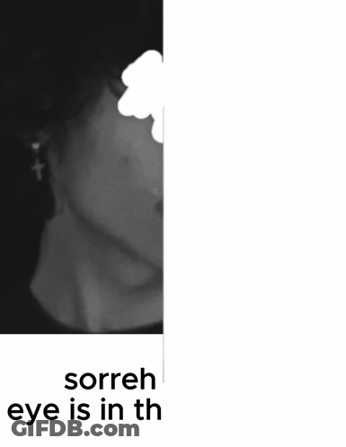 Black And White Photo Sorreh Eye Is In The Way GIF