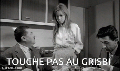 Black And White Photo Touche Pas Au Grisbi GIF