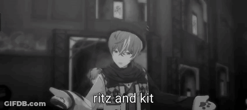 Black And White Photo With Ritz And Kit GIF