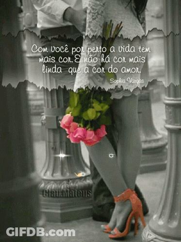 Black And White Photo Woman Holding Bouquet GIF