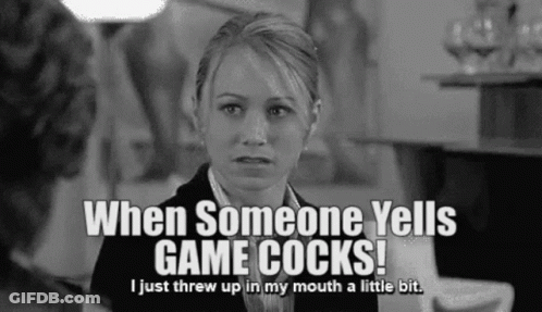 Black And White Photo Woman Saying When Someone Yells Game Cocks GIF