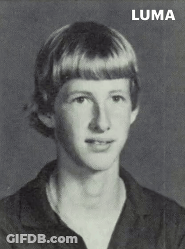 Black And White Photo Young Man Luma GIF