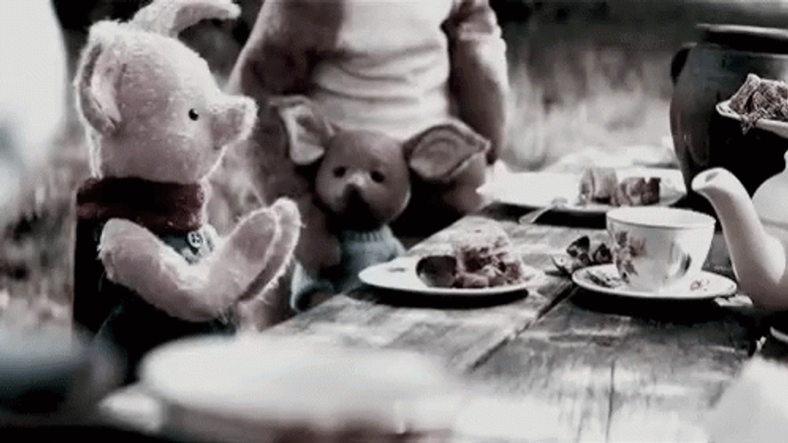 Black And White Piglet Boston Tea Party GIF