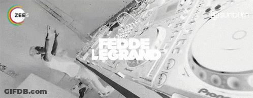 Black And White Pioneer DJ Mixer With Fedde Legrand GIF