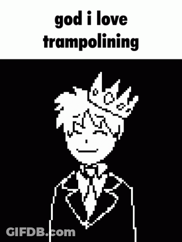 Black And White Pixel Art Man With Crown GIF