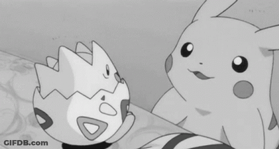 Black And White Pokemon Pikachu GIF