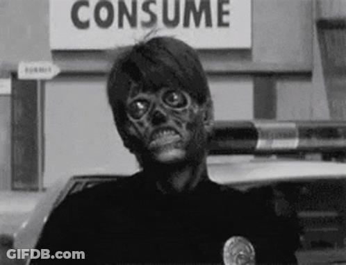 Black And White Police Officer With Zombie Face Paint GIF
