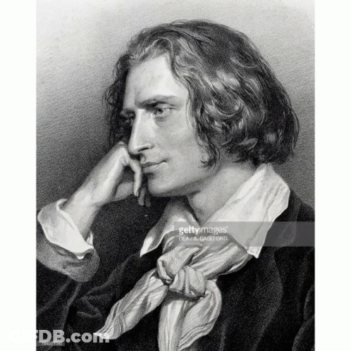 Black And White Portrait Of Man With Long Hair GIF