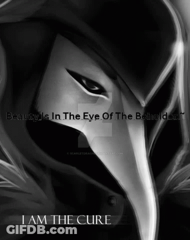 Black And White Poster Beauty Is In The Eye Of The Beholder I Am The Cure GIF