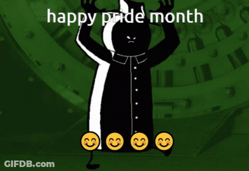 Black And White Pride Month Cartoon GIF