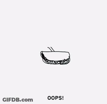 Black And White Purse Saying Oops GIF