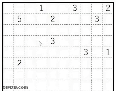 Black And White Puzzle With Green Squares GIF