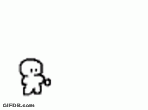 Black And White Rabbit Giving Peace Sign With Speech Bubble GIF