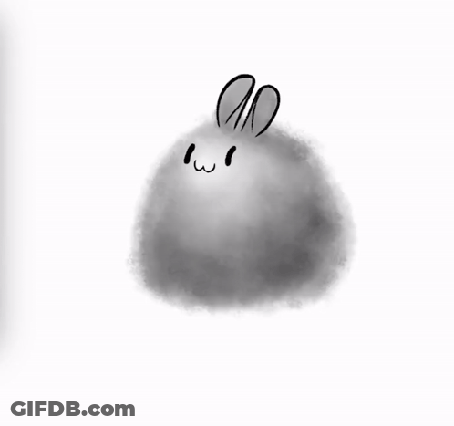 Black And White Rabbit With W GIF