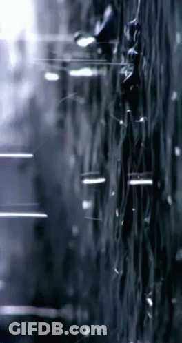 Black And White Rain Drops On Window GIF
