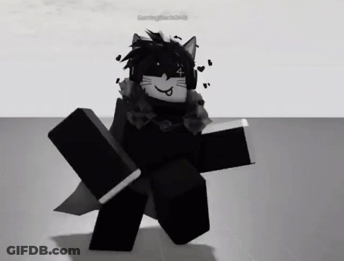 Black And White Roblox Character Gamingblack64 GIF