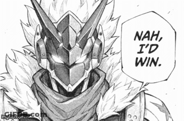 Black And White Robot Saying Nah I'd Win GIF