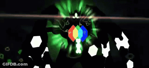 Black And White Robot With Green Light In Chest GIF