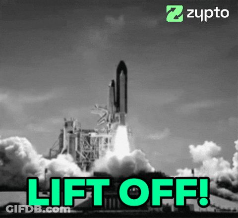 Black And White Rocket Launch Lift Off GIF
