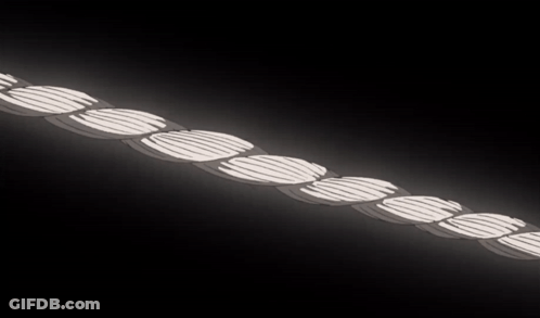 Black And White Rope That Looks Like A Snake GIF