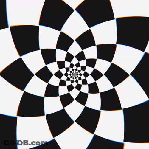 Black And White Rotating Optic GIF