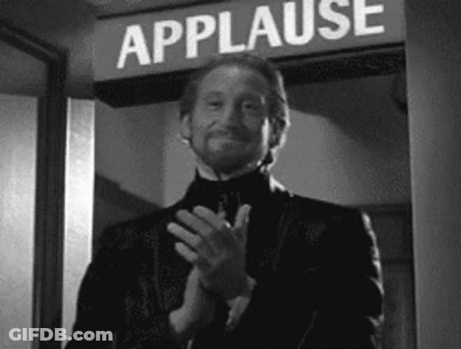 Black And White Round Of Applause GIF