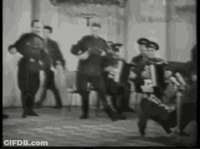 Black And White Russian Dance GIF