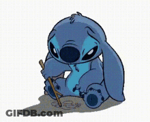 Black And White Sad Cartoon Character On Floor Arms Crossed GIF