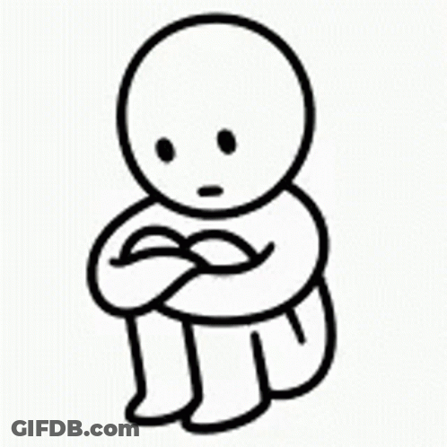 Black And White Sad Man GIF